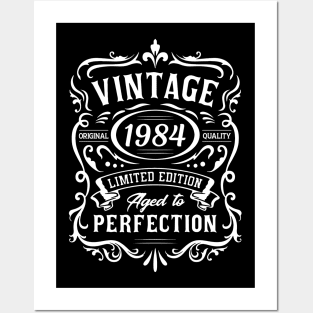 vintage 1984, 40th Birthday Posters and Art